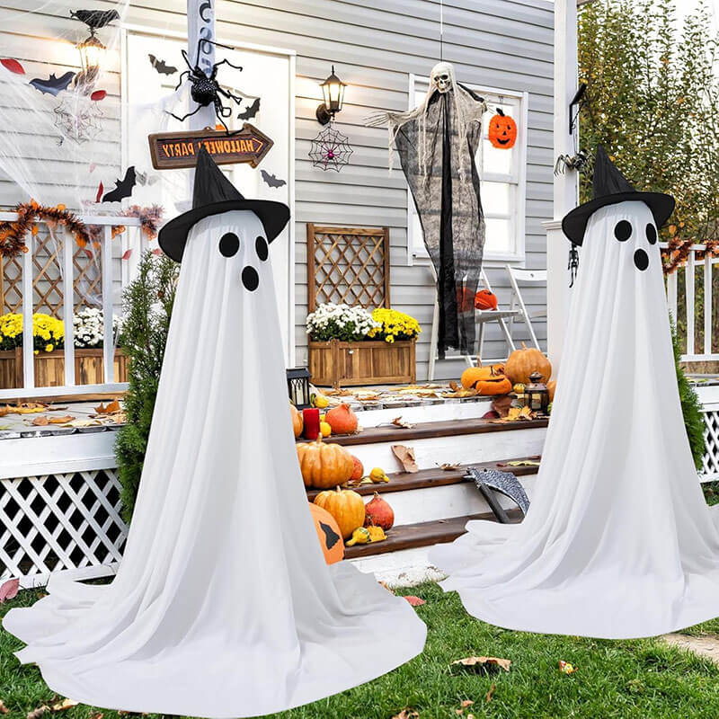 2 Packs Height Adjust Halloween Ghost Lights