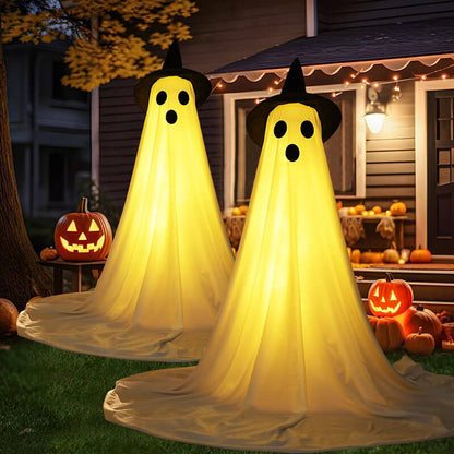 2 Packs Height Adjust Halloween Ghost Lights