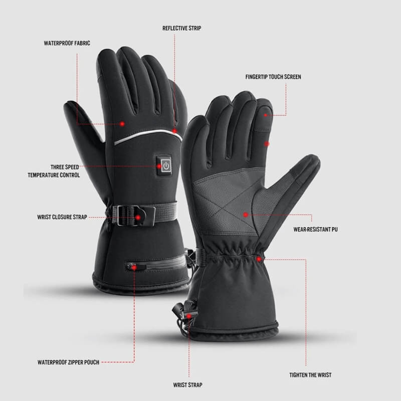 ueeway Leather Rechargeable Heated Gloves